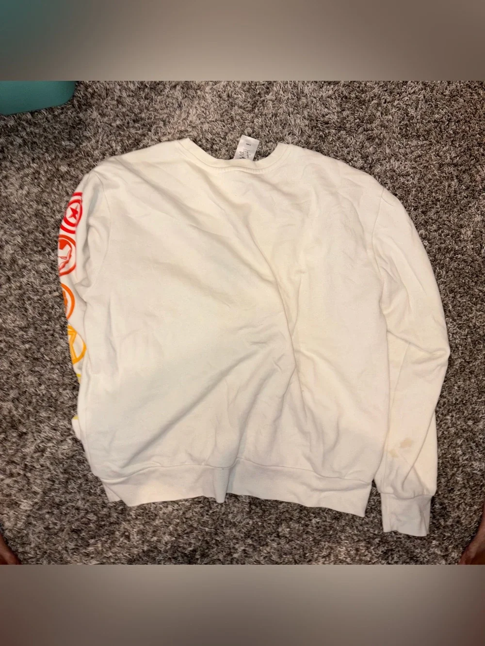 Marvel avengers tan crew neck sweater L